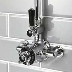 Hudson Reed Topaz Black Exposed Valve Inc. Rigid Riser Kit, Diverter, 8" Shower Rose & Handset 3 Hudson Reed Topaz Black Exposed Valve Inc. Rigid Riser Kit, Diverter, 8" Shower Rose & Handset -Hudson Reed Shop TOPAZBLK SPK1 D1 460