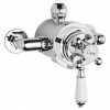 Hudson Reed Topaz White Dual Exposed Thermostatic Shower Valve Chrome - TSVT104 1 Hudson Reed Topaz White Dual Exposed Thermostatic Shower Valve Chrome - TSVT104 -Hudson Reed Shop TSVT104 P