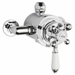Hudson Reed Topaz White Dual Exposed Thermostatic Shower Valve Chrome - TSVT104