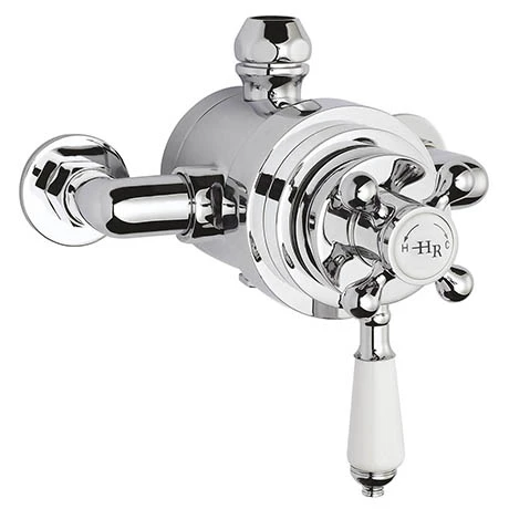 Hudson Reed Topaz White Dual Exposed Thermostatic Shower Valve Chrome - TSVT104 Hudson Reed Topaz White Dual Exposed Thermostatic Shower Valve Chrome - TSVT104 -Hudson Reed Shop TSVT104 P