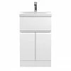 Hudson Reed Urban Satin White 500mm Floor Standing 2-Door/Drawer Vanity Unit - URB101A 2 Hudson Reed Urban Satin White 500mm Floor Standing 2-Door/Drawer Vanity Unit - URB101A -Hudson Reed Shop URB101A P