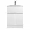 Hudson Reed Urban Satin White 600mm Floor Standing 2-Door/Drawer Vanity Unit - URB103A 2 Hudson Reed Urban Satin White 600mm Floor Standing 2-Door/Drawer Vanity Unit - URB103A -Hudson Reed Shop URB103A P