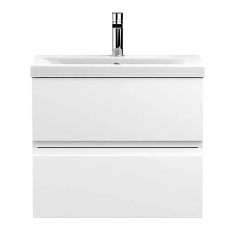 Hudson Reed Urban Satin White 600mm Wall Hung 2-Drawer Vanity Unit - URB104A Hudson Reed Urban Satin White 600mm Wall Hung 2-Drawer Vanity Unit - URB104A -Hudson Reed Shop URB104A P