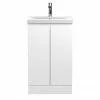 Hudson Reed Urban Satin White 500mm Floor Standing 2-Door Vanity Unit - URB107A -Hudson Reed Shop URB107A P
