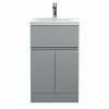 Hudson Reed Urban Satin Grey 500mm Floor Standing 2-Door/Drawer Vanity Unit - URB201A 1 Hudson Reed Urban Satin Grey 500mm Floor Standing 2-Door/Drawer Vanity Unit - URB201A -Hudson Reed Shop URB201A P