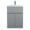 Hudson Reed Urban Satin Grey 600mm Floor Standing 2-Door/Drawer Vanity Unit - URB203A 1 Hudson Reed Urban Satin Grey 600mm Floor Standing 2-Door/Drawer Vanity Unit - URB203A -Hudson Reed Shop URB203A P