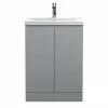 Hudson Reed Urban Satin Grey 600mm Floor Standing 2-Door Vanity Unit - URB208A -Hudson Reed Shop URB208A P