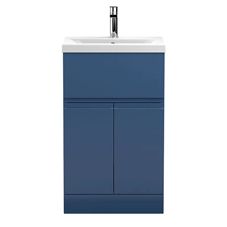 Hudson Reed Urban Satin Blue 500mm Floor Standing 2-Door/Drawer Vanity Unit - URB301A Hudson Reed Urban Satin Blue 500mm Floor Standing 2-Door/Drawer Vanity Unit - URB301A -Hudson Reed Shop URB301A P