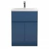 Hudson Reed Urban Satin Blue 600mm Floor Standing 2-Door/Drawer Vanity Unit - URB303A -Hudson Reed Shop URB303A P