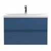 Hudson Reed Urban Satin Blue 800mm Wall Hung 2-Drawer Vanity Unit - URB306A -Hudson Reed Shop URB306A P