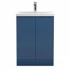 Hudson Reed Urban Satin Blue 600mm Floor Standing 2-Door Vanity Unit - URB308A -Hudson Reed Shop URB308A P