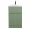 Hudson Reed Urban Satin Green 500mm Floor Standing 2-Door/Drawer Vanity Unit - URB801A -Hudson Reed Shop URB801A m