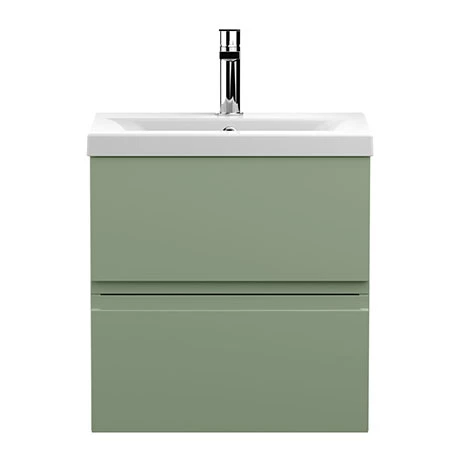 Hudson Reed Urban Satin Green 500mm Wall Hung 2-Drawer Vanity Unit - URB802A Hudson Reed Urban Satin Green 500mm Wall Hung 2-Drawer Vanity Unit - URB802A -Hudson Reed Shop URB802A m