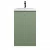 Hudson Reed Urban Satin Green 500mm Floor Standing 2-Door Vanity Unit - URB807A -Hudson Reed Shop URB807A m