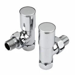 Hudson Reed Modern Angled Radiator Valves - Chrome - RV002 -Hudson Reed Shop Ultra Modern Angled Radiator Valves Chrome RV002 n d2 460
