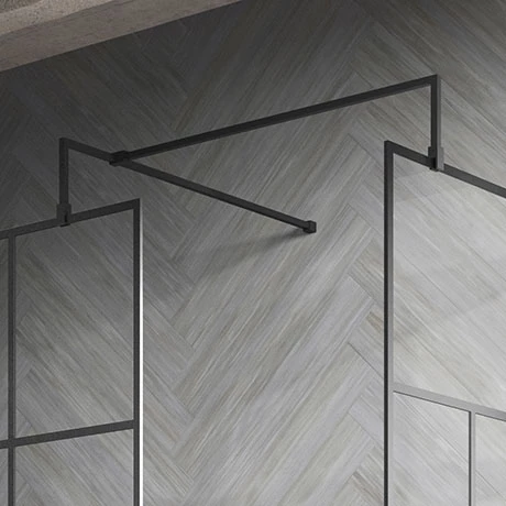 2 x Hudson Reed Matt Black Square Fixed Wet Room Support Arms for 8mm Glass 2 X Hudson Reed Matt Black Square Fixed Wet Room Support Arms For 8mm Glass -Hudson Reed Shop m mba